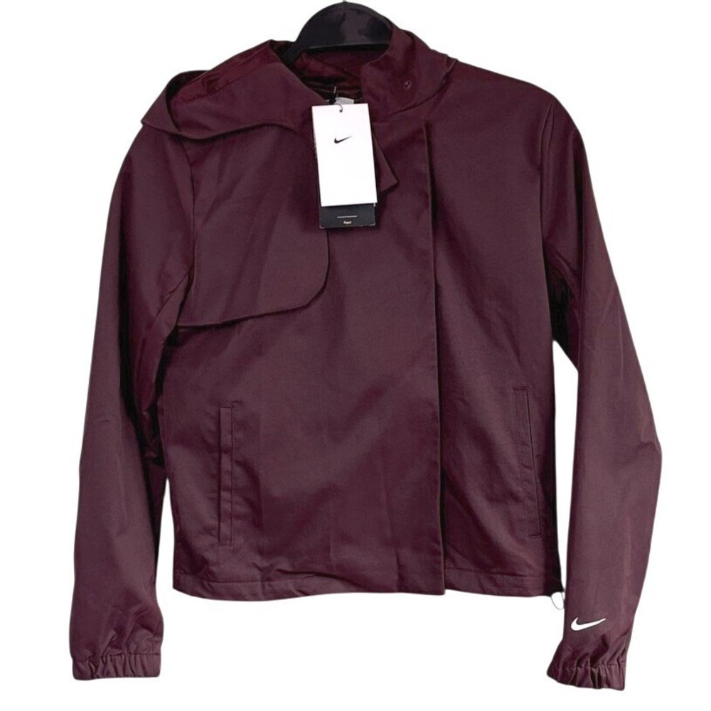 NEW Nike Repel Burgundy Hooded Golf Jacket‎ XS Waterproof Logo